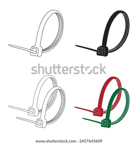 Cable ties icon vector illustration symbol design