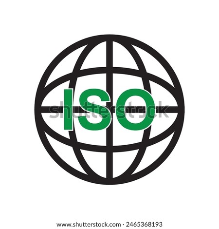 ISO logo design vector illustration