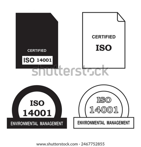 ISO logo design vector illustration