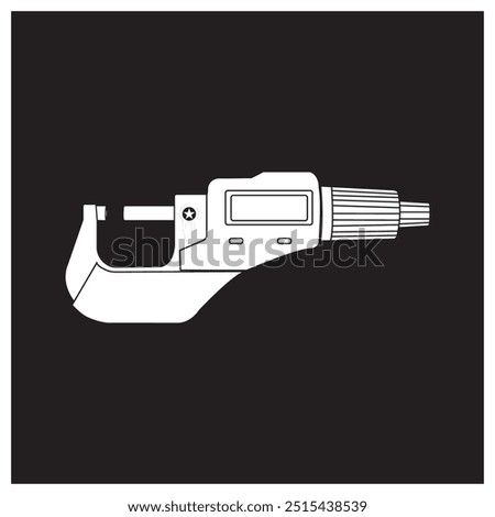 micrometer measuring instrument vector illustration design template