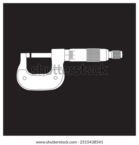 micrometer measuring instrument vector illustration design template