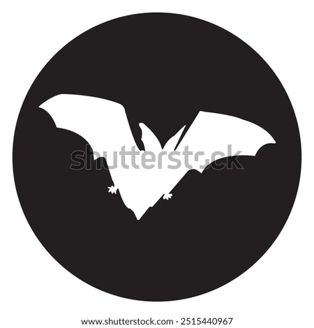 flying bat icon design template vector isolated illustration