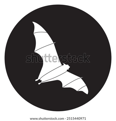 flying bat icon design template vector isolated illustration