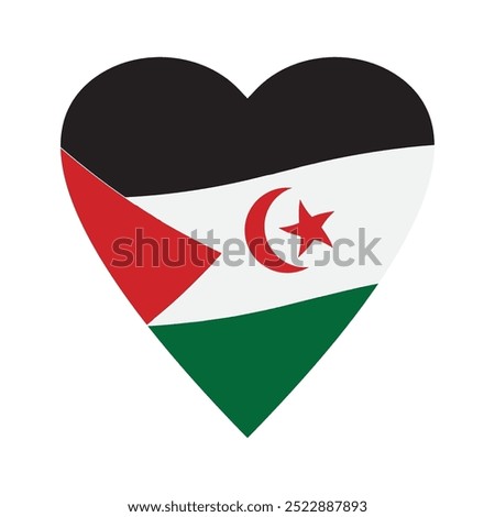 Western Sahara flag icon vector illustration symbol design