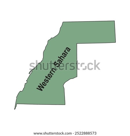 map of western Sahara vector illustration symbol design