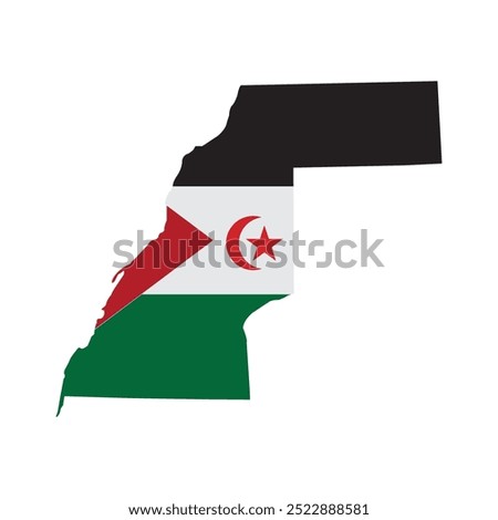 map of western Sahara vector illustration symbol design