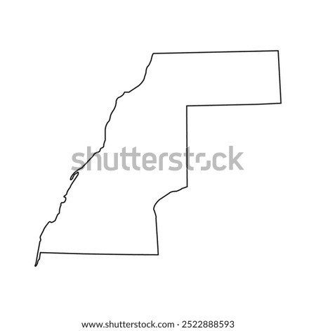 map of western Sahara vector illustration symbol design