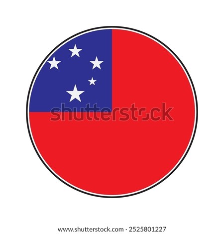 Samoa flag icon vector symbol design