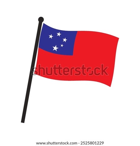 Samoa flag icon vector symbol design