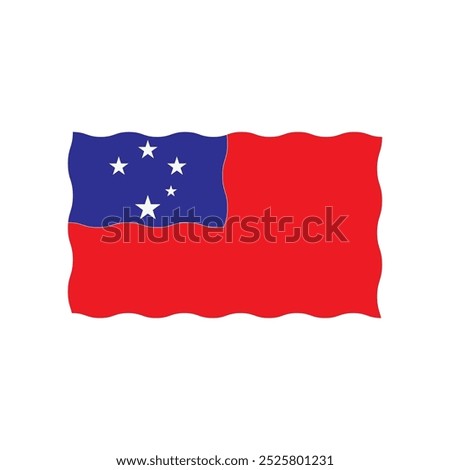 Samoa flag icon vector symbol design