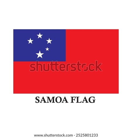 Samoa flag icon vector symbol design