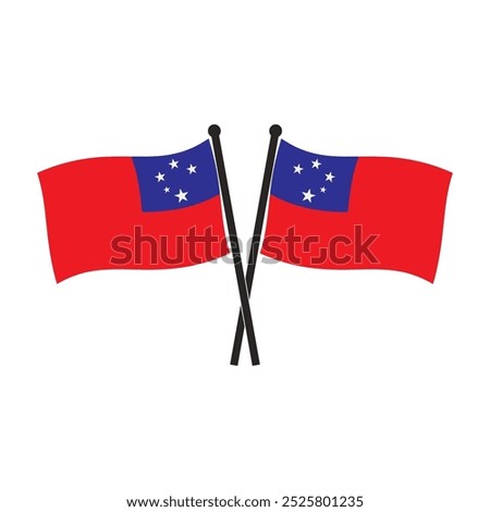 Samoa flag icon vector symbol design