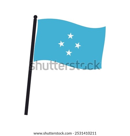 Micronesia flag icon vector illustration symbol design