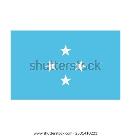 Micronesia flag icon vector illustration symbol design