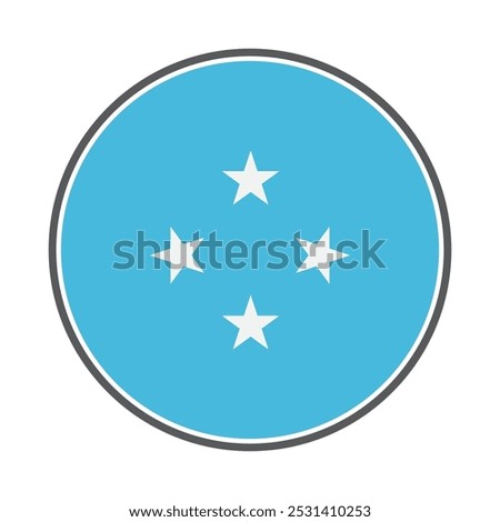 Micronesia flag icon vector illustration symbol design