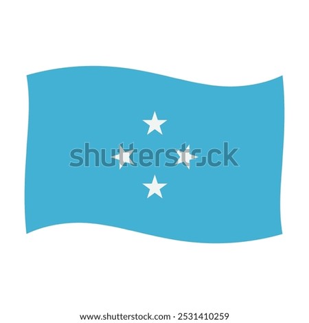 Micronesia flag icon vector illustration symbol design