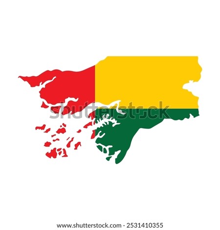 guinea bissau map icon vector illustration design