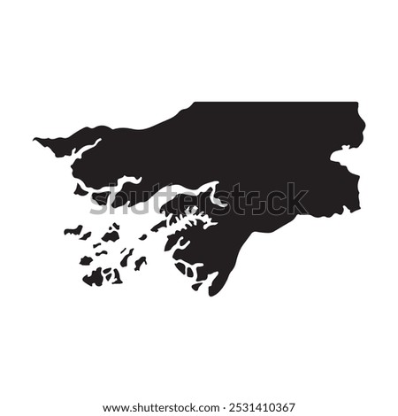 guinea bissau map icon vector illustration design