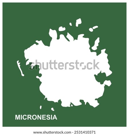 micronesia map icon vectpr illustration symbol design