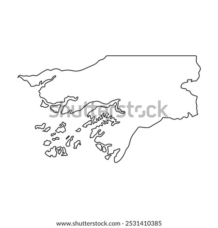 guinea bissau map icon vector illustration design