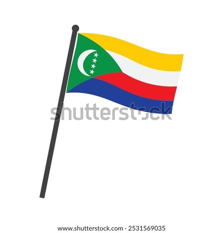 Comoros flag icon vector illustration symbol design