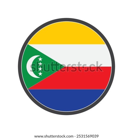 Comoros flag icon vector illustration symbol design