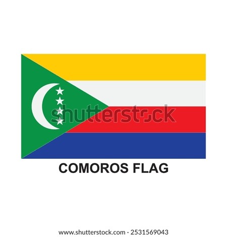 Comoros flag icon vector illustration symbol design