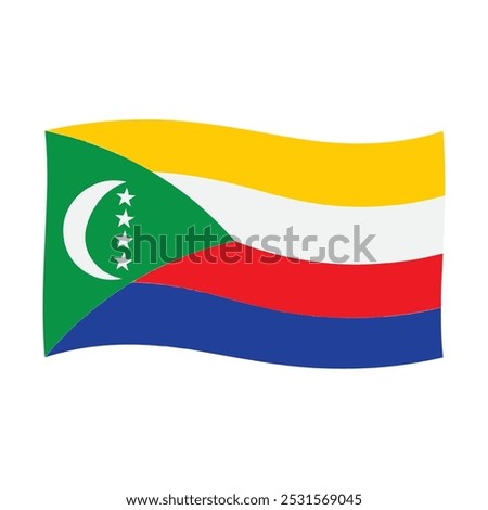 Comoros flag icon vector illustration symbol design