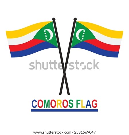 Comoros flag icon vector illustration symbol design