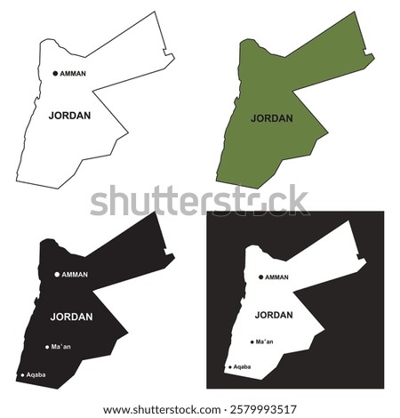 Jordan map icon vector illustration simple design