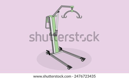 Machine for lifting bedridden patients. Machine for lifting disabled people.