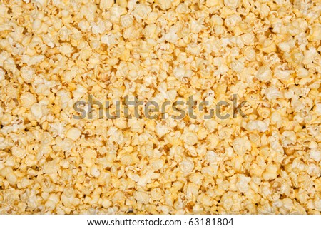 Yellow movie style popcorn background