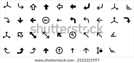 Arrows set icons Arrow vector collection. Arrow. Cursor. Modern simple arrows. Vector illustration