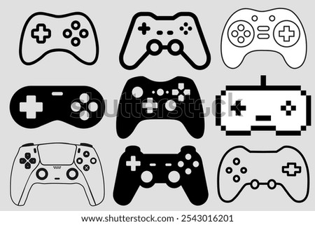 video game controller icon. game console icon flat collections symbol sign, vector