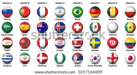 Soccer or football ball nation flag 