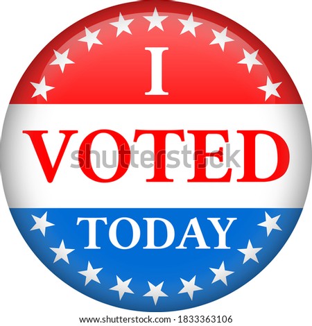 I voted today pin isolated vector