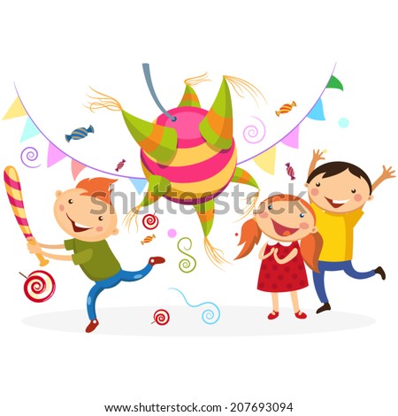 Vector Children Hitters Pinata - 207693094 : Shutterstock