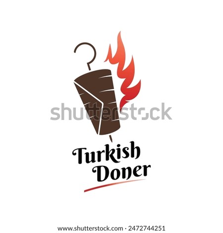 Doner Kebab Vector Logo Design. Emblem for Bar or Restaurant.
