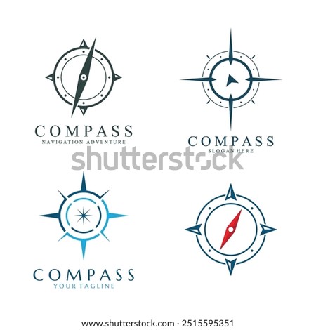 Compass Logo and Symbol With Vector Concept