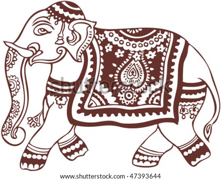 Vector Oriental Elephant Design - 47393644 : Shutterstock