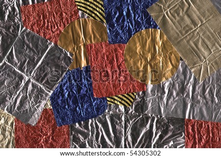 fancy background of colorful foil pieces