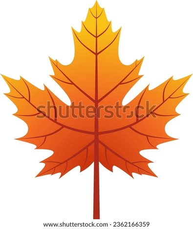 Maple leaf vector icon for autumn celebration. Fall season maple icon for cozy or hygge design graphic. Autumn leaf vector design for symbol, decoration or graphic resource 