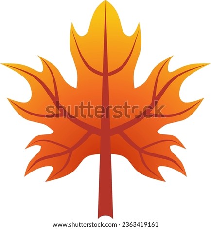 Maple leaf vector icon for autumn celebration. Fall season maple icon for cozy or hygge design graphic. Autumn leaf vector design for symbol, decoration or graphic resource