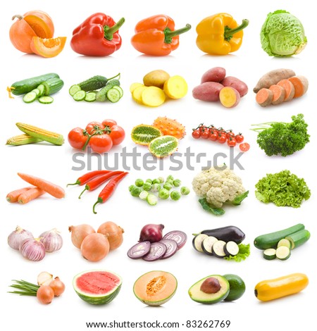 Mega Set Of 30 Different Vegetables Stock Photo 83262769 : Shutterstock