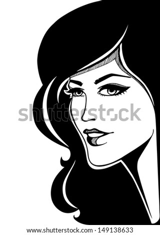 Vector Illustration Of Beautiful Woman - 149138633 : Shutterstock