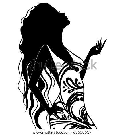 Silhouette Women Stock Vector Illustration 63550519 : Shutterstock