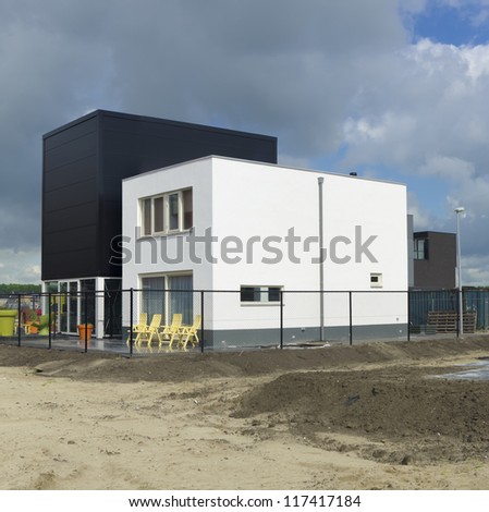 ALMERE, NETHERLANDS - JULY 12: Modern architecture on july 12, 2012 in Almere, Netherlands. It is the youngest and fastest growing city in the country, founded around 1975.