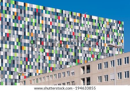 UTRECHT, NETHERLANDS - MARCH 29, 2014: modern architecture on the campus of the Utrecht University.