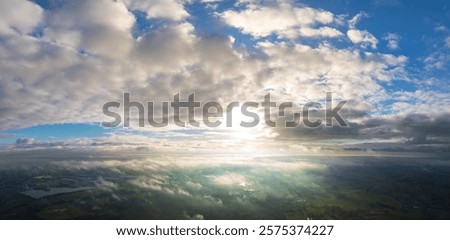 Similar – Image, Stock Photo Sunset Sun Shine Above Sea. Natural Sunrise Sky Warm Colors Over Ripple Sea. Ocean Water Foam Splashes Washing Sandy Beach