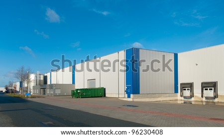 newly build industrial warehouse with office unit
